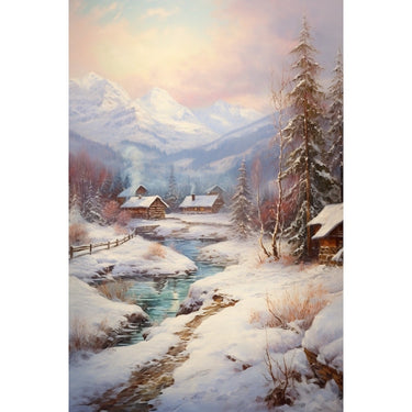 peinture hiver neige
